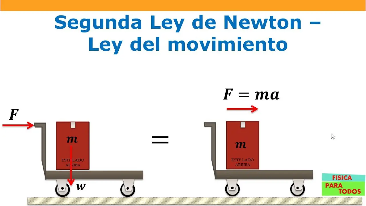 Segunda ley de Newton (Dinámica) | Que es, ejemplos